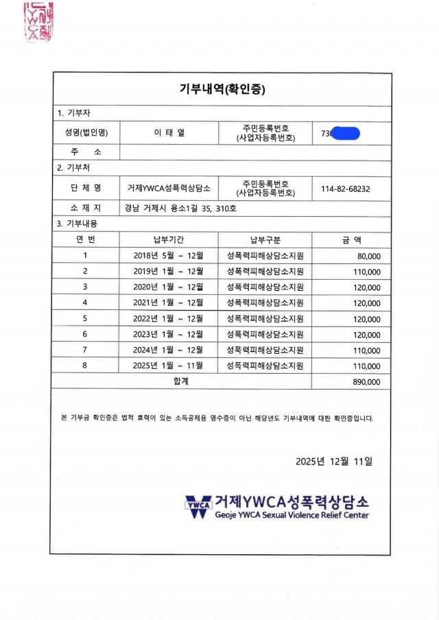 성폭력상담소 기부내역 증명서 성폭력상담소 기부내역 증명서.jpg