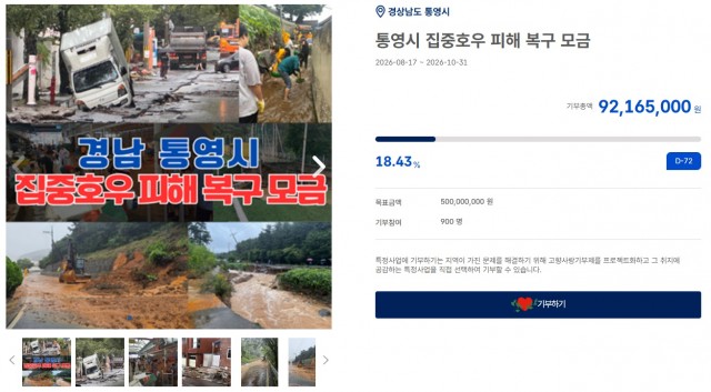 8 8. 20. - 통영시 고향사랑기부금, 3억 8천만원 돌파.jpg