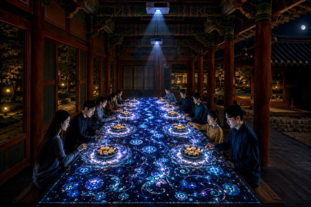 9. 9. - 2026 국가유산 미디어아트 통영 백화당 빛으로 이루어진 맛의 향연 사전 예약 오픈 1(백화당 프로그램 홍보이미지).jpg